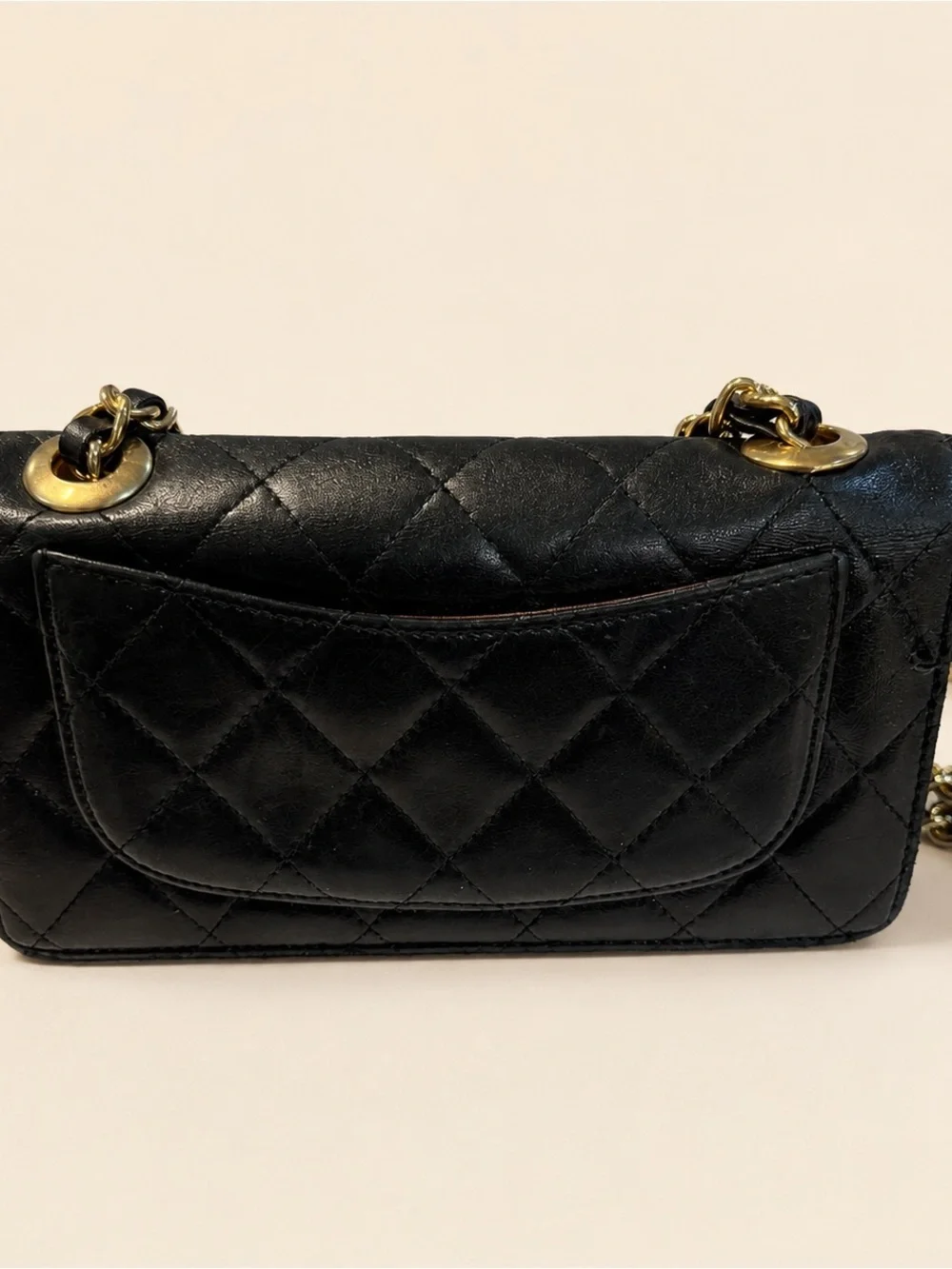 Authentic Vintage Chanel Quilted Converted Mini Bag.